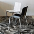 Sedia impilabile con base a 4 gambe in metallo. Struttura - Square rectangular conified