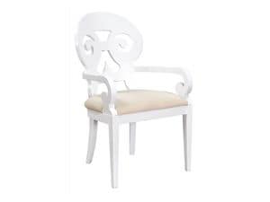 Picture of 120 P Allison, stuffed armchairs in hand-worked wood