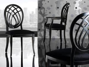 Picture of GIORGIA chair with armrests 8028A, upholstered seats