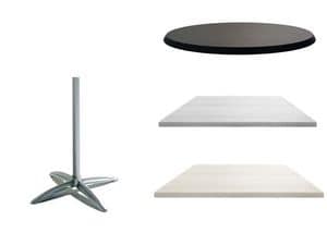 Picture of Elica table base silver coloured 7960, versatile table bases