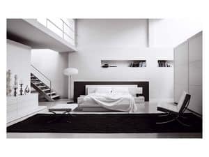 Picture of Fly Maxi Bed Easy Collection, beds in natural wood stain