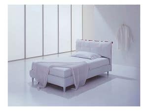 Picture of Siviglia single, bed in hand-sewn leather