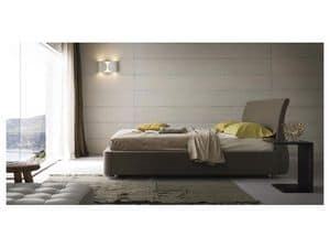 Picture of Soft bed, bed with upholstered headboard or footboard