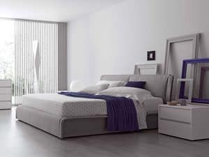 Picture of Stitch, bed with fabric headboard