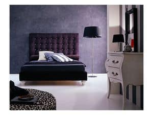 Picture of Zen, bed with upholstered headboard