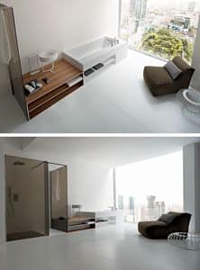 Picture of ARGO bathtub with shelves, modern bathtubs