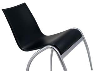 Picture of relax leather, chairs with metal frame