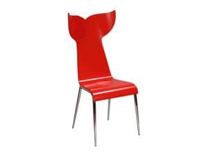 Picture of Pino S, chair with shell in wood