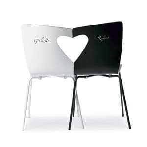 Picture of Romeo & Giulietta, metal plastic kitchen chairs