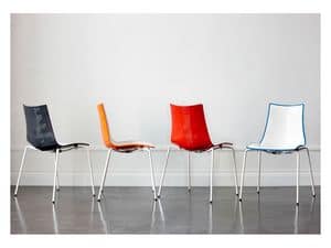 Picture of Zebra Bicolor, linear metal chair