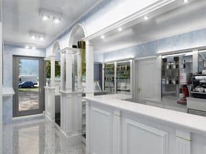 Picture of Bar Bianco ice cream shop in Barcis, made-on-measure restaurant furniture