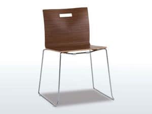 Picture of FLY, minimal chairs in wood and metal