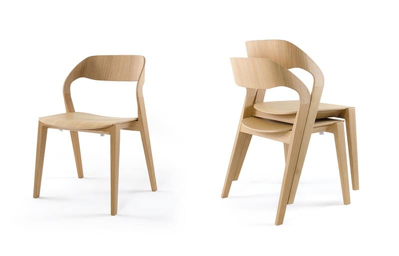Mixis Contemporary Wooden Chairs