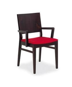 Picture of M02, chair with wooden backrest