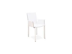 Picture of Giada Armchair, chairs with armrests and leather seat