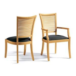 Picture of RENE' A, wooden chairs with padded seat