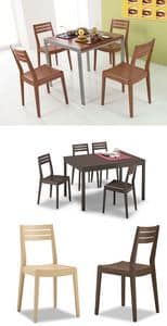 Picture of Unica G/1660, wooden chairs with padded seat