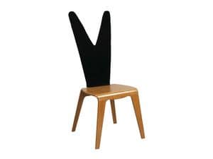 Picture of Rondine S, chair with plain backrest