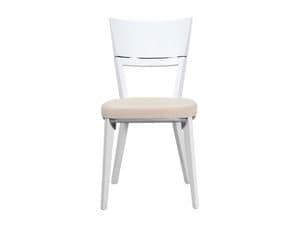 Picture of S 004, wooden chair with padded seat