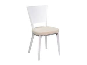 Picture of S 008, wooden chairs with padded seat