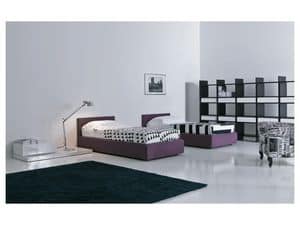 Picture of Kid bedroom Mia - Liberi 03, bed and nightstand for children