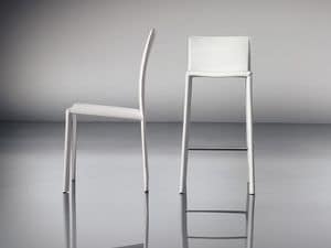 Picture of ART. 301/A SARAH STOOL, leather barstools