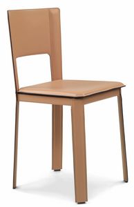 Picture of Alex chair low 10.0002, metal and leather dining chairs