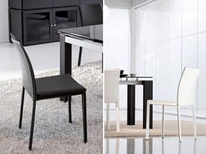 Picture of CHELSEA, leather modern dining chair
