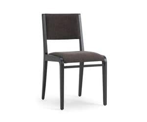 Picture of EASY, metal and leather dining chair