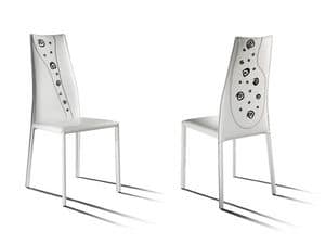 Picture of Elettra SW made with CRYSTALLIZED�  SWAROVSKI Elements, leather upholstered chair