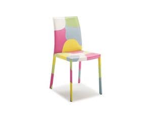 Picture of Patchwork Primavera, classic leather dining chair
