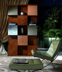 Picture of MB41 Mondrian, hand decorated bookcase