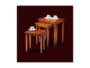 Picture of Classic three side table, small table with decorated legs