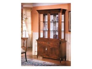Picture of 99 NOCE / Featured B with 2 doors, luxury furniture with glass shelves