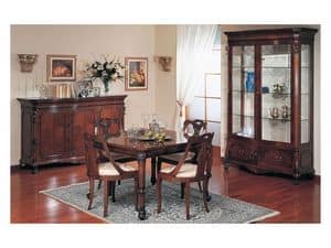 Picture of Art. 972 display cabinet '700 Siciliano, hand decorated display cabinet