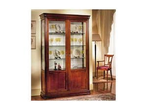 Picture of Classical 2 doors showcase Perla, showcase in decorated wood