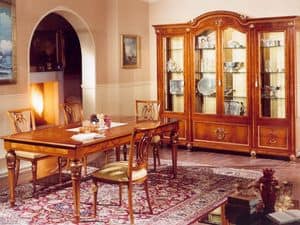Picture of DUCALE DUCSO4PB / Display cabinet with 4 doors, luxury cabinet with open shelves