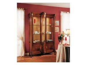 Picture of ROYAL NOCE / Showcase 2 doors with fixed central body, classic display cabinet