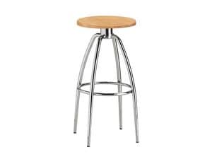 Picture of Stork C 0112, rounded barstool with modern design