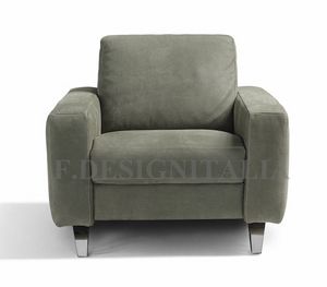 Ingrid, Armchair with wide squared arms