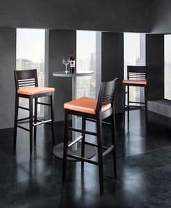Picture of CHANCE stool 8598B, barstool with wooden frame