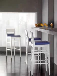 Picture of EASY stool 8600B, barstools with wooden frame