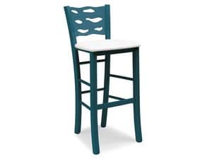 Picture of NUVOLA 481 GA , padded wooden barstools