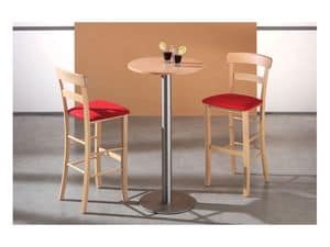 Picture of ROMA 42 LJ, modern wooden barstool
