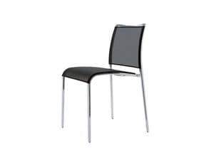 Picture of Sand light, dining chairs with metal legs