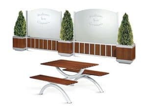 Picture of Outdoor modular partitions, integrated dividing panel