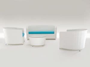 Picture of Apollo, seat and table in natural or synthetic wicker