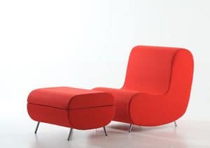 Picture of Simple pouf, upholstered seat