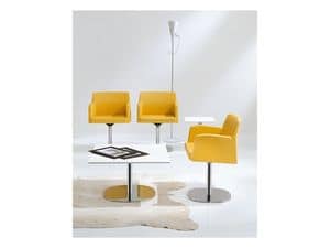 Picture of Ada 3 > version swivel with flat base, reception armchair