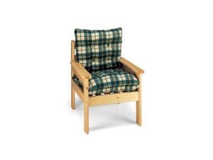 Picture of Creta 1p, solid woor chairs with arms